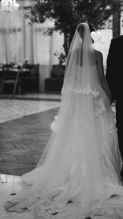 Elegant Wedding Dress + Matching Veil for Sale-1