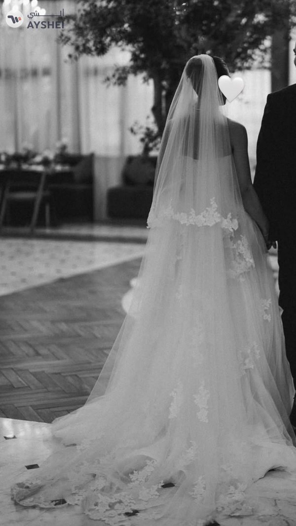 Elegant Wedding Dress + Matching Veil for Sale