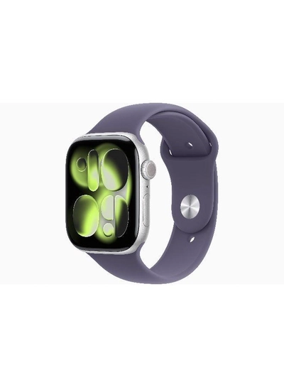 Apple Watch Series 11 GPS 46mm (International Version) Silver Aluminium Case With Purple Fog Sport Band - M/L-0