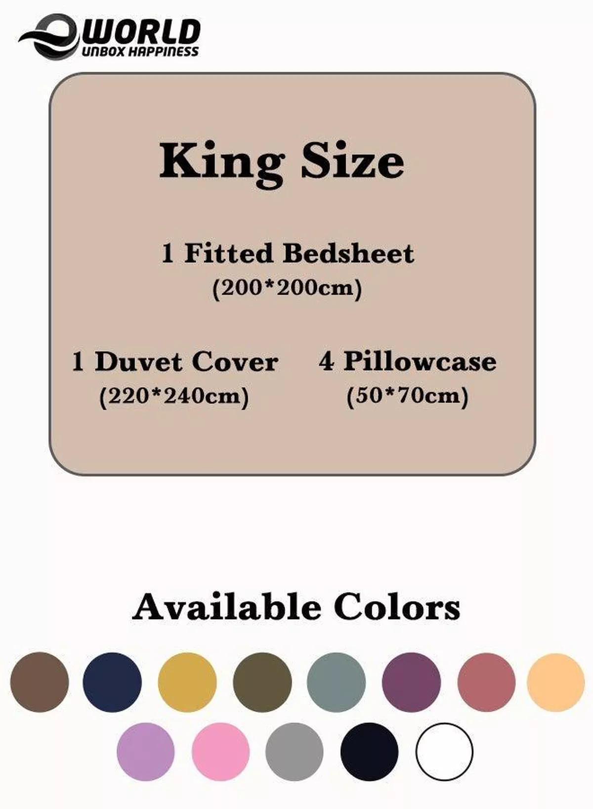 Premium Striped Duvet Set All Season – 6-Pieces Set Cream | King Size 220x240 cm | Ultra-Soft, Wrinkle-Resistant & Made in Dubai | Includes Duvet Cover, Fitted Sheet (200x200 cm) & 4 Pillowcases (50x70 cm)-2-2