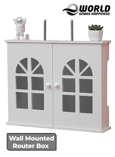 Eworld Stylish Wall-Mounted Router Rack for Wi-Fi Router-0
