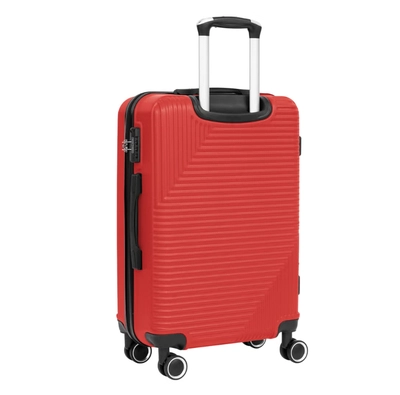 PARAJOHN ABS Material 3-Piece Hardsided Luggage Set | 4-Wheel Spinner Trolley | Small (10kg), Medium (20kg), Large (30kg)Red-2