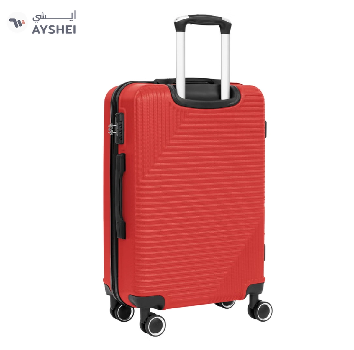 PARAJOHN ABS Material 3-Piece Hardsided Luggage Set | 4-Wheel Spinner Trolley | Small (10kg), Medium (20kg), Large (30kg)Red-2-2