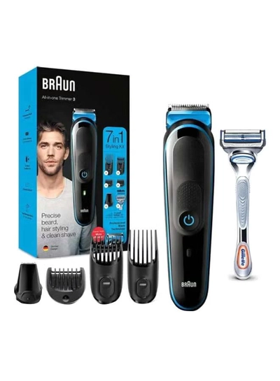 BRAUN All In One Hair Trimmer Personal Care MGK3242 Black/Blue-0