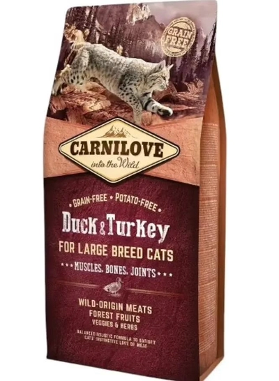 CARNILOVE Duck & Turkey for Large Breed Adult Cats 6kg-0