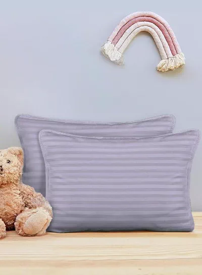Toddler Baby Sleeping Pillows, Soft Cotton Blend Cover with Polyester Filling, Perfect for Home & Hotel Rooms, Pack of 2 in Elegant Lilac Color-5