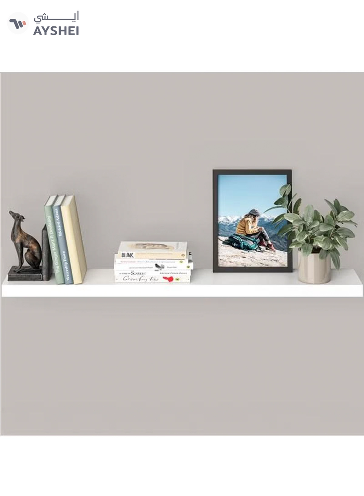 DubaiGallery 1 Pcs Floating Shelves, Wall Mount Bathroom Wooden Shelves, Thick Industrial Kitchen Wooden Shelf-1-1