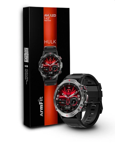 ARMFIT Hulk Smartwatch For Men, AMOLED Always On Display Bluetooth Calling Waterproof Fitness Watches Compatible With Android iOS Black-1
