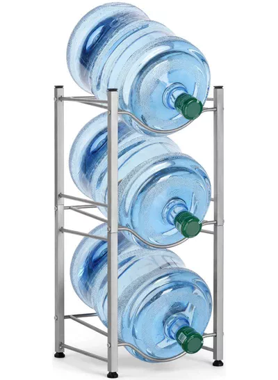 BUCKET STORAGE RACK – 3-Tier Water Bottle & Bucket Organizer Strong and practical storage rack designed to keep buckets, water bottles, and household containers neatly organized. Its compact structure helps save floor space while providing convenient access, making it suitable for kitchens, utility rooms, balconies, garages, and storage areas.-0