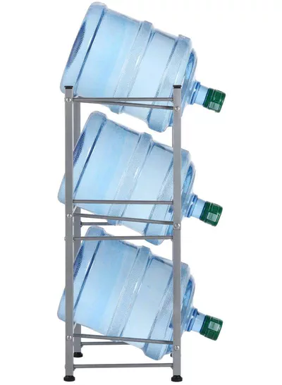 BUCKET STORAGE RACK – 3-Tier Water Bottle & Bucket Organizer Strong and practical storage rack designed to keep buckets, water bottles, and household containers neatly organized. Its compact structure helps save floor space while providing convenient access, making it suitable for kitchens, utility rooms, balconies, garages, and storage areas.-2