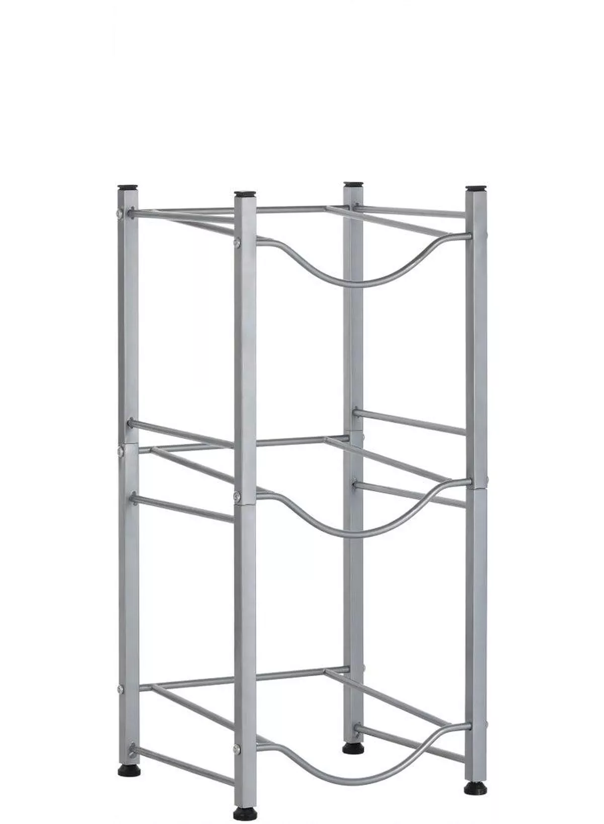BUCKET STORAGE RACK – 3-Tier Water Bottle & Bucket Organizer Strong and practical storage rack designed to keep buckets, water bottles, and household containers neatly organized. Its compact structure helps save floor space while providing convenient access, making it suitable for kitchens, utility rooms, balconies, garages, and storage areas.-1-1