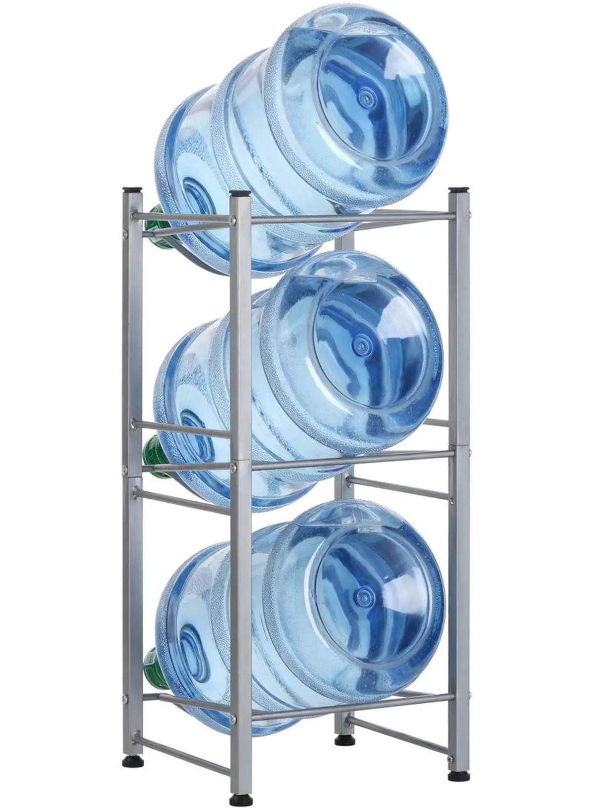 BUCKET STORAGE RACK – 3-Tier Water Bottle & Bucket Organizer Strong and practical storage rack designed to keep buckets, water bottles, and household containers neatly organized. Its compact structure helps save floor space while providing convenient access, making it suitable for kitchens, utility rooms, balconies, garages, and storage areas.-3-3