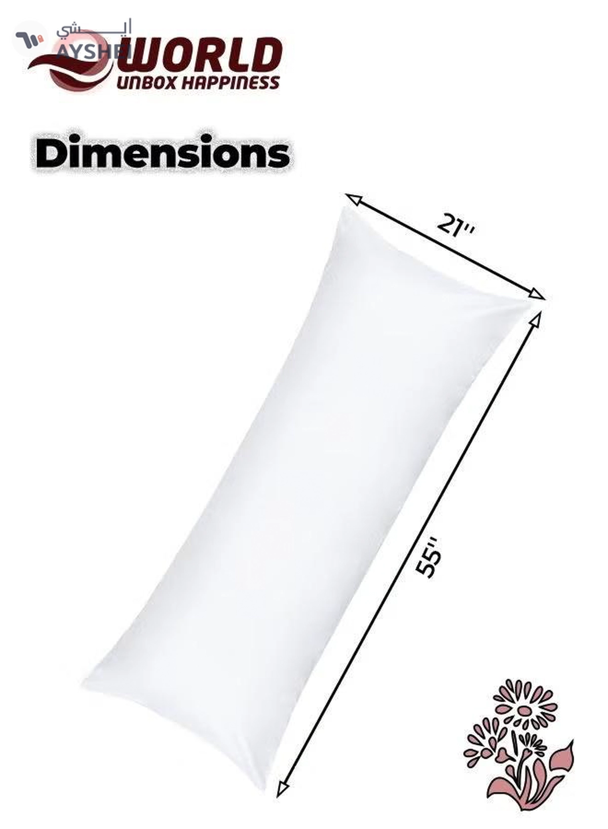 Eworld Waterproof White Body Pillow Protectors-2-2