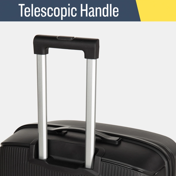 Polypropylene Hardshell Luggage Set 3-Piece Spinner – TSA Approved Lock |Lightweight & Durable 20/24/28 Inch (Small, Medium, Large) – Black