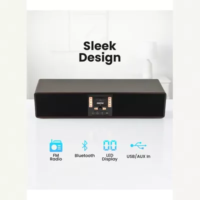 GEEPAS Wireless Sound Bar Speaker 200W Bluetooth, AUX IN, USB, Dual MIC Input and FM Radio-1