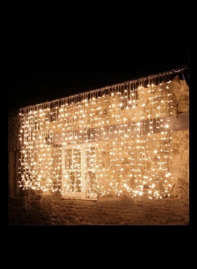 JIHAM Battery Operated Ramadan Light Curtain Light 50 LED 7 Meter Fairy Light Ramadan Decoration Light Warm White-3