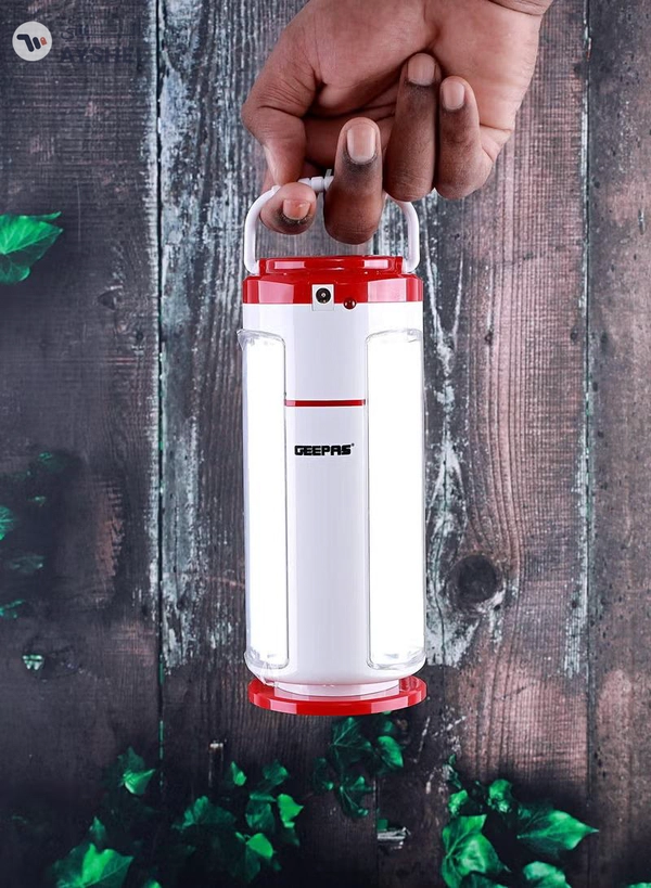 GEEPAS Rechargeable LED Lantern 10W - 54 Super Bright LEDs, 7 Hours Working | Ideal for Camping Hiking & Emergency Use | Dimmer function