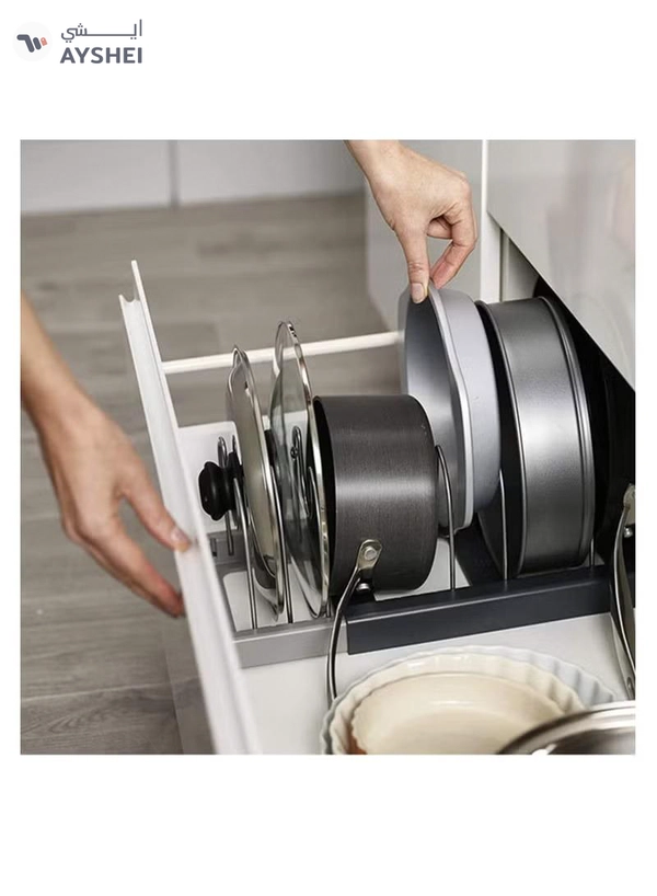 Eworld 7 Tiers Adjustable Stainless Steel Compartments Holder with 2 DIY Methods