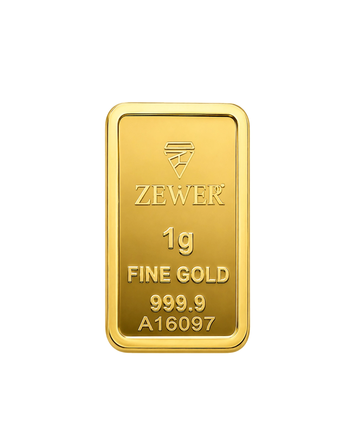 Zewer 1g 24K 999.9 Fine Gold Bar with Floral Design-3-3