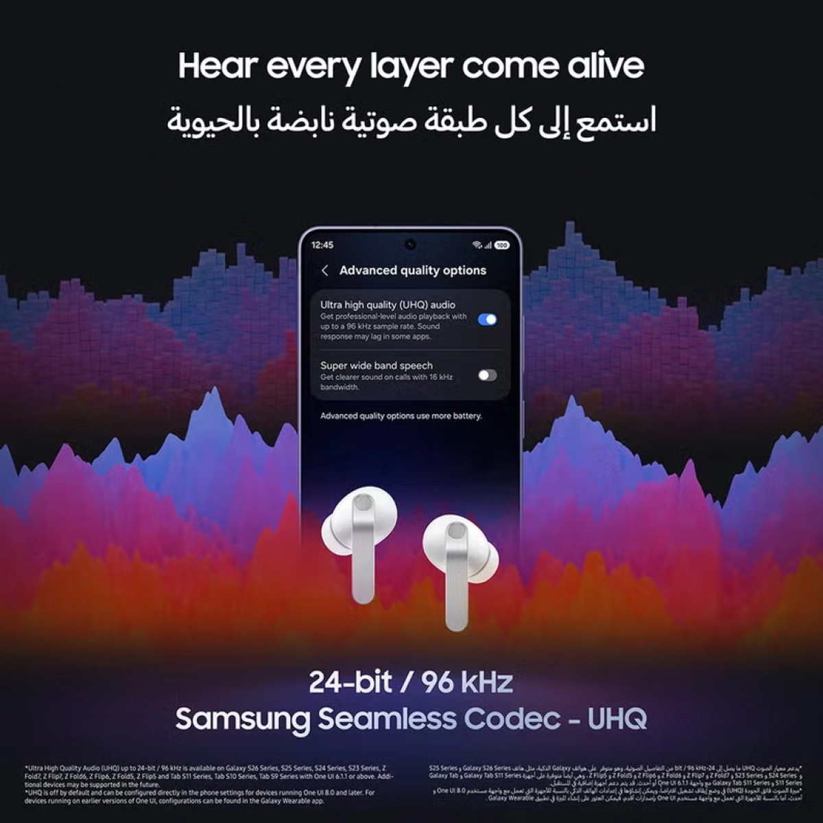 Samsung Galaxy Buds4 Pro, Real Metal Blade, 2-way Speaker & Dual Amp, Enhanced ANC, Adaptive Noise Control, Seamless Connection White-4-4