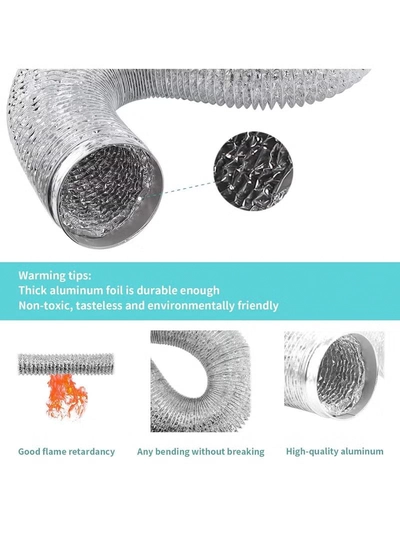 ABBASALI Flexible Duct Non-Insulated 4"-1