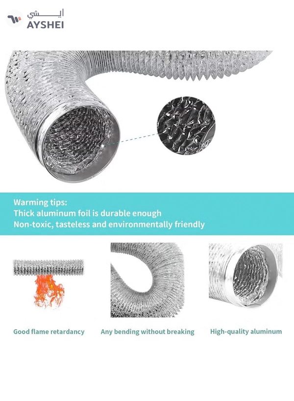 ABBASALI Flexible Duct Non-Insulated 4"