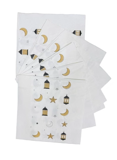Generic Ramadan Napkin White - set of 20-0