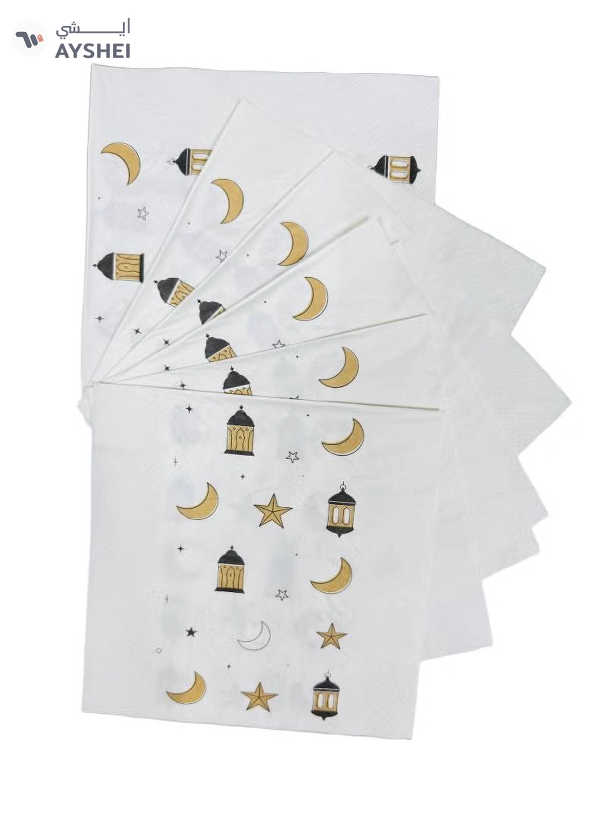 Generic Ramadan Napkin White - set of 20