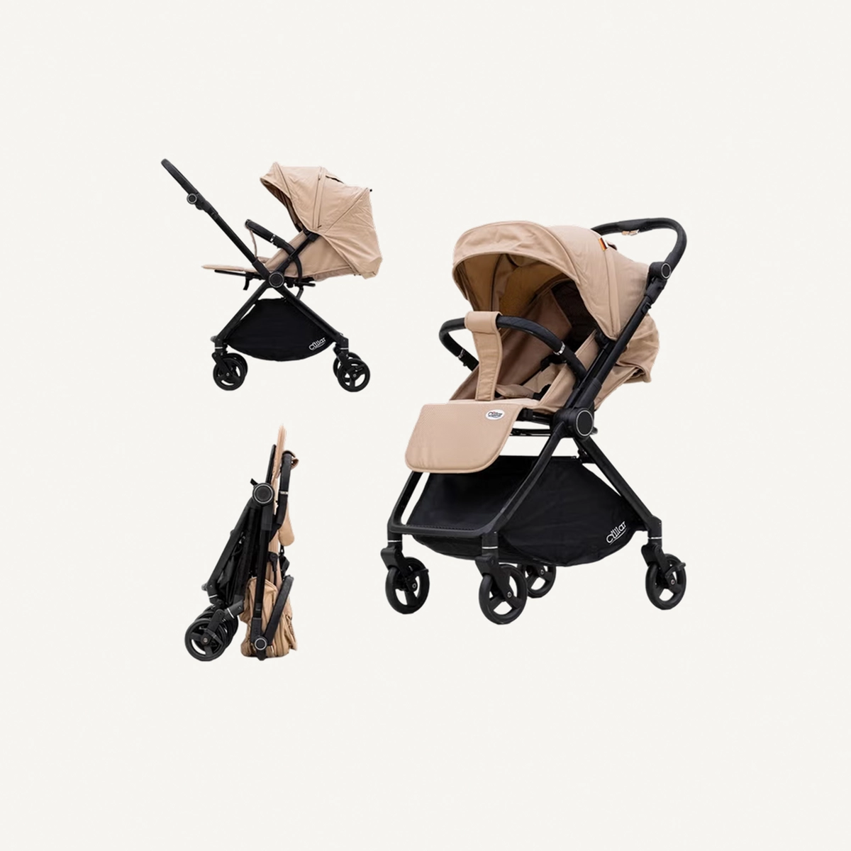 Cullar Premium Compact Baby Stroller – Lightweight & Foldable, 360° Swivel Wheels, Adjustable Reclining Seat, Reversible Handle, Large Storage Basket, Ergonomic Design, Perfect for Newborns & Toddlers, Travel-Friendly & Easy to Use-0-0
