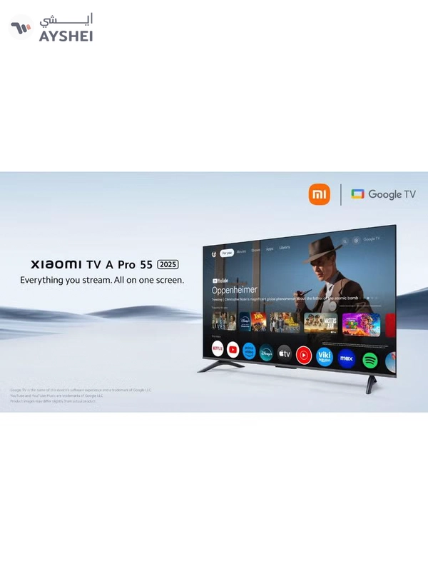 Xiaomi 55 Inch TV A Pro | QLED 4K Display | Google TV | Dolby Audio | Model 2025 | DTS-X, And DTS Virtual:X | Premium Quality Metallic Design | 360Â° Bluetooth Remote Control | 60Hz | L55MA-SME Verdigris