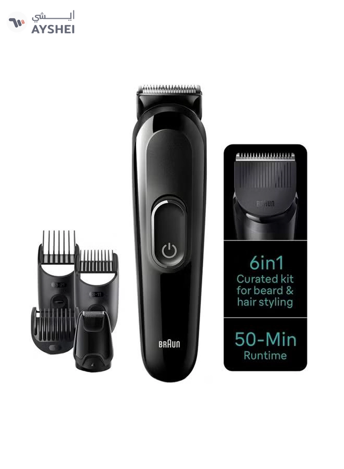 BRAUN MGK 3410 – 6-in-1 Style Kit 3 MGK3410 beard & hair. Black