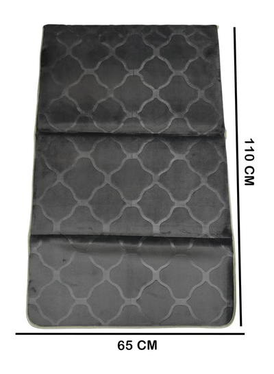 Yuwell Foldable Prayer Mat with Back Support & Carrying Bag, 2-in-1 Prayer Rug Sajadah, Anti-Slip Islamic Salah Mat Soft Velvet Mat 110×65CM for Men & Women, Portable Ramadan & Eid Gift Grey-6
