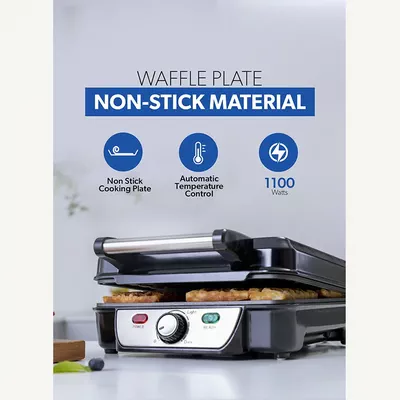 GEEPAS Electric Waffle Maker - 4 Slice Non-Stick Electric Belgian Waffle Maker with Adjustable Temperature Control-5