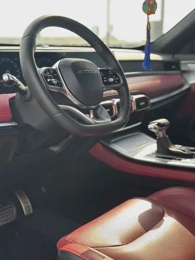 2023 Jetour X70 Plus | GCC Specs | Dark Blue / Red Leather | 25,000 km | Single Owner-9