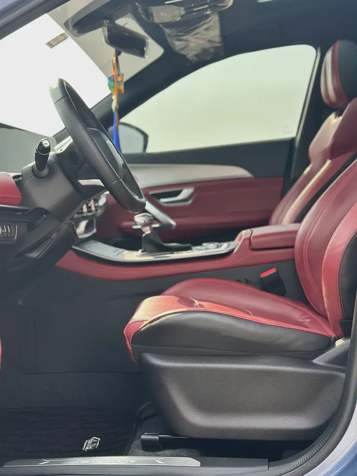 2023 Jetour X70 Plus | GCC Specs | Dark Blue / Red Leather | 25,000 km | Single Owner-10-10