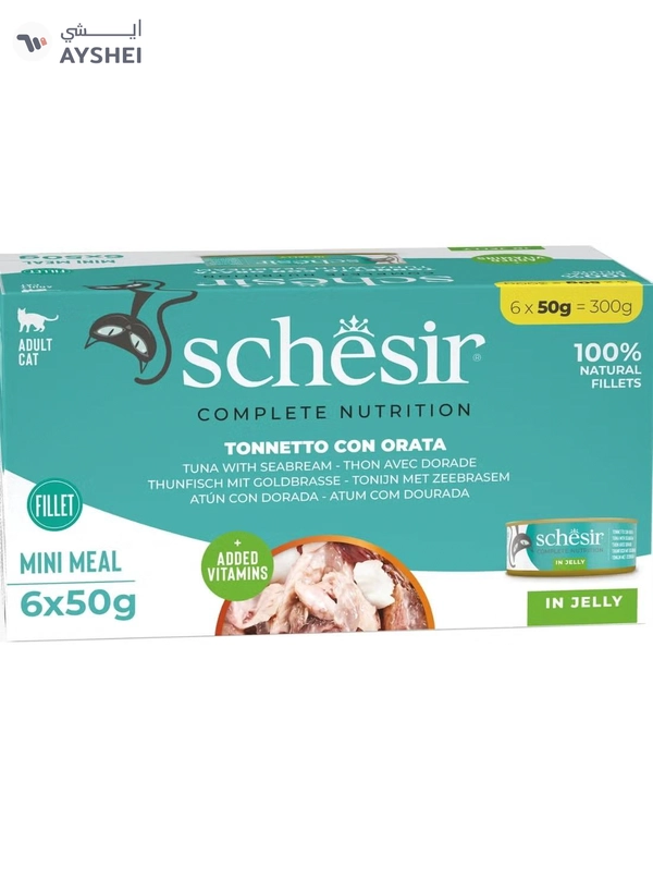 Schesir Cat Multi pack Can Tuna with Seabream-6x50g Weight - 6x50g