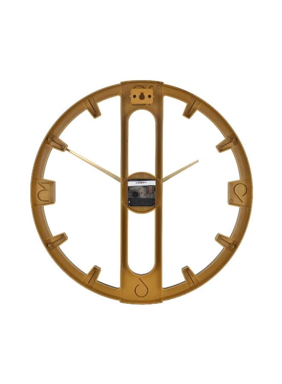 Olsenmark Round Wall Clock OMWC1926 | Open Design, Silent Movement | Battery Operated Wall-Mounted Clock for Home & Office | Brown & Black-4-4