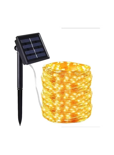 Yuwell Solar Powered String Lights, 200 LED Copper Wire Lights, Waterproof Starry String Fairy Lights, Indoor/Outdoor Decoration Lights For Gardens, Patios, Homes, Parties 20 Meter 65.61 FT-0