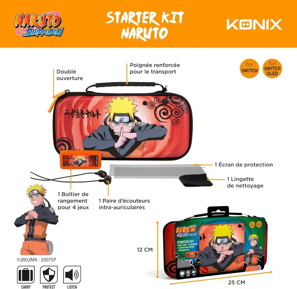 Naruto Themed Protective Cover Case for Nintendo Switch 2 – Shockproof Anime Design Gaming Shell