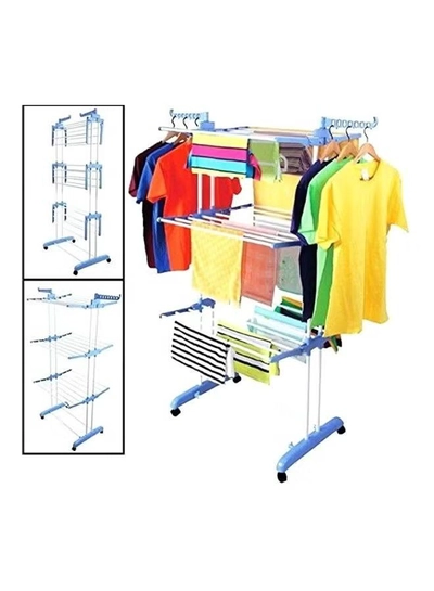 MUM 3 Layer Clothe Rack Hanger Silver 84-170cm-1