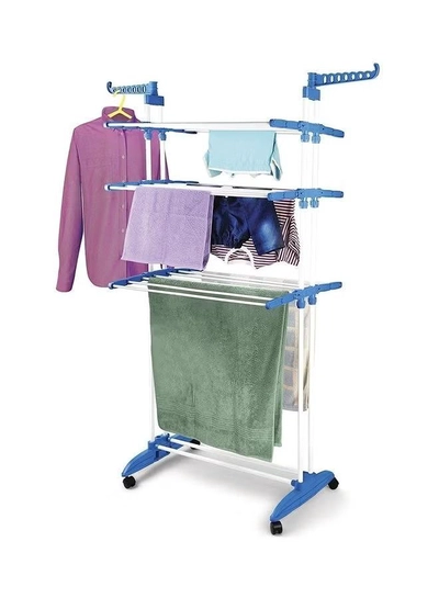 MUM 3 Layer Clothe Rack Hanger Silver 84-170cm-2