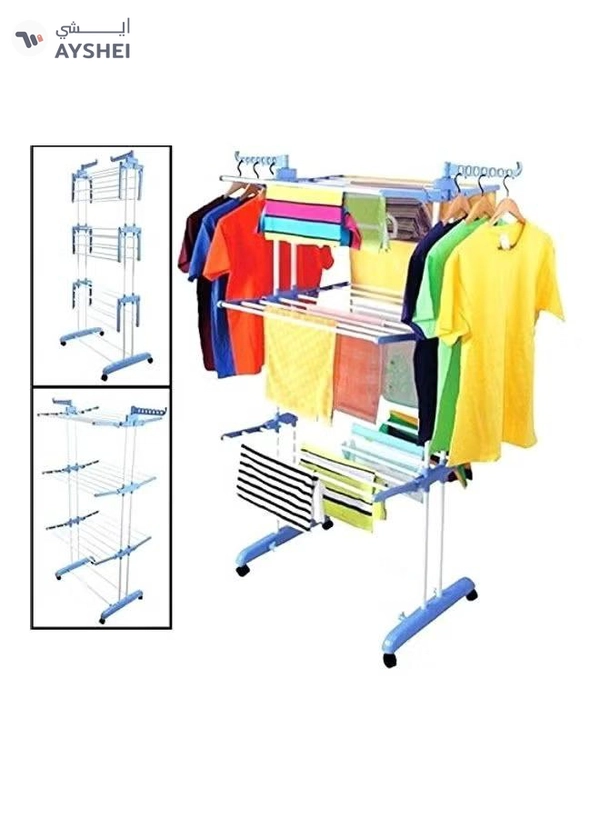 MUM 3 Layer Clothe Rack Hanger Silver 84-170cm