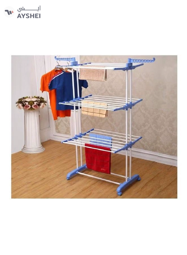 MUM 3 Layer Clothe Rack Hanger Silver 84-170cm