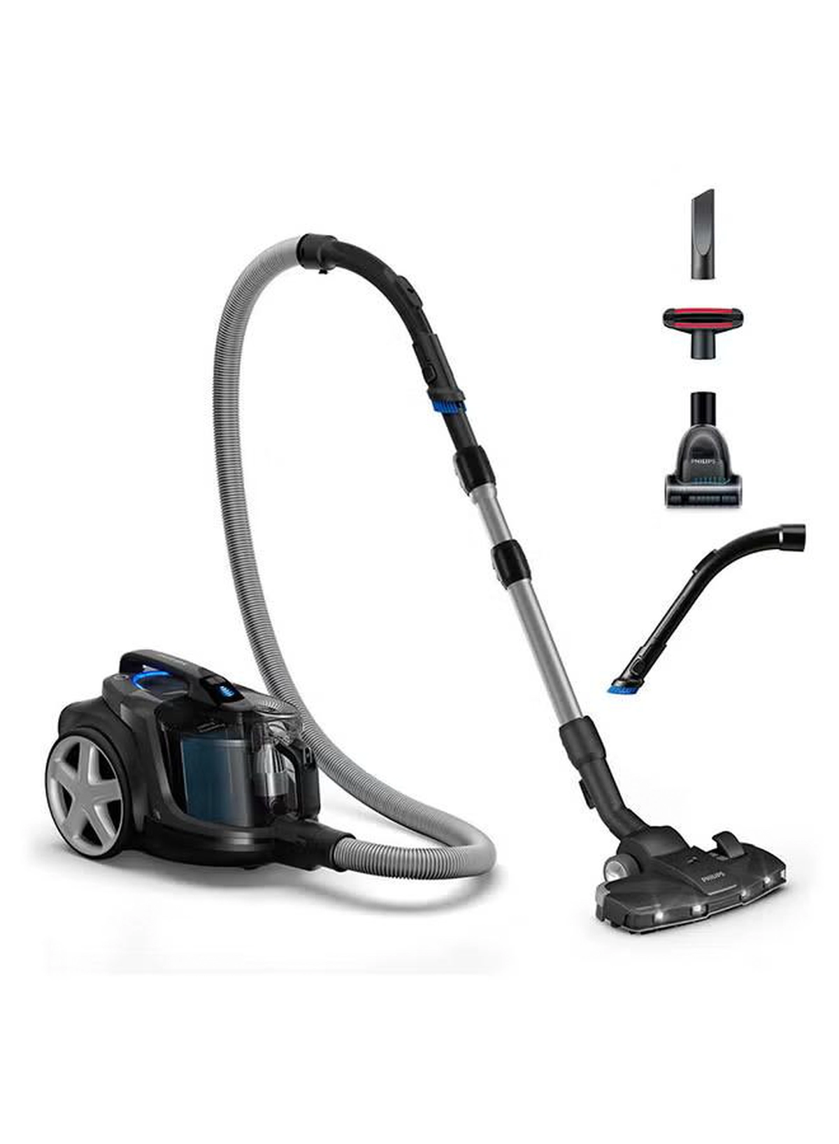 Philips PowerPro Expert Bagless Vacuum Cleaner - PowerCyclone 8, TriActive+ LED Nozzle, 2L Dust Capacity, 900 W FC9747/09 Ink Black-2-2