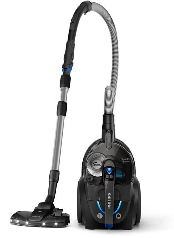 Philips PowerPro Expert Bagless Vacuum Cleaner - PowerCyclone 8, TriActive+ LED Nozzle, 2L Dust Capacity, 900 W FC9747/09 Ink Black