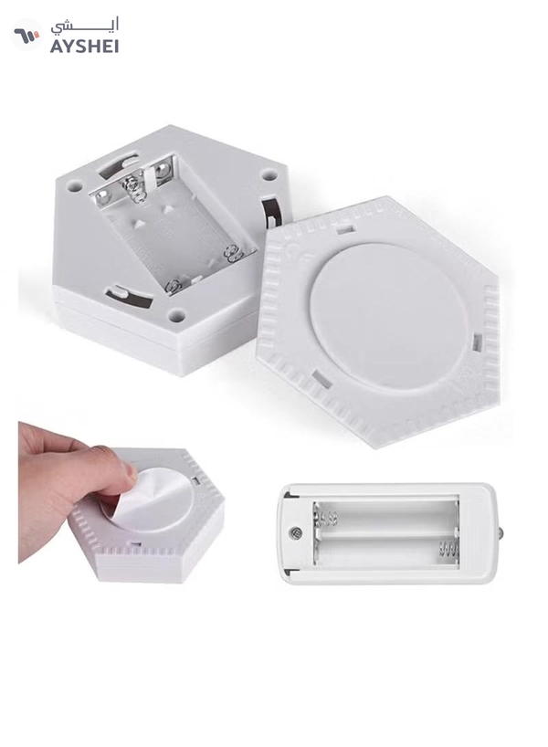 Yuwell Pack Of 6 Pcs LED Wall Light with Remote Wireless LED Cabinet Light With Adjustable Brightness and Timer Function Suitable For Kitchen, Bedroom, Study Room