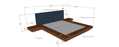 Nagoya Japanese Bed with 2 side tables-4