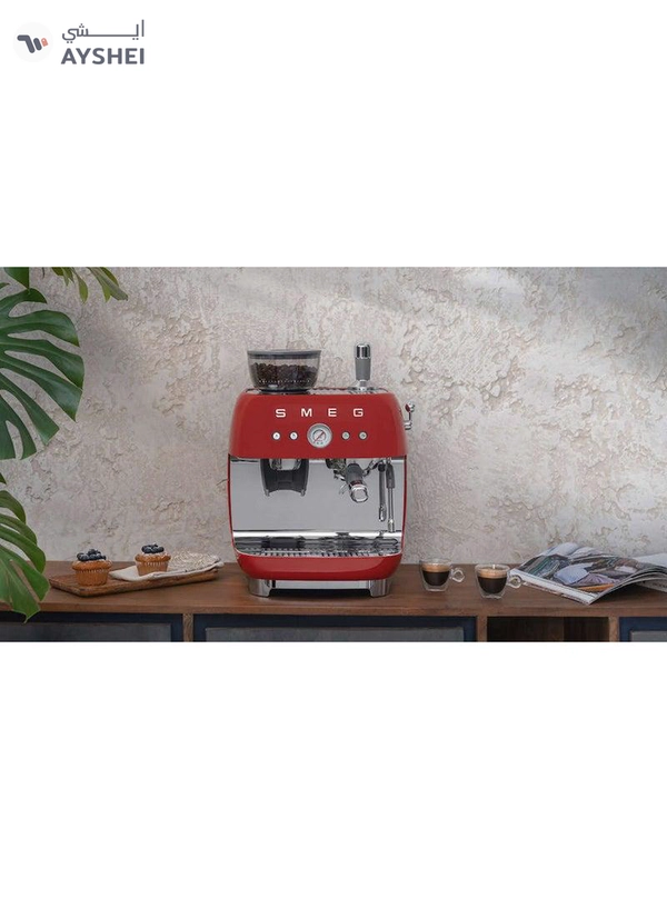 smeg ‘50’s Style’ Coffee Machine with Built in Grinder 0.01 L 1600 W EGF03RDAU Red