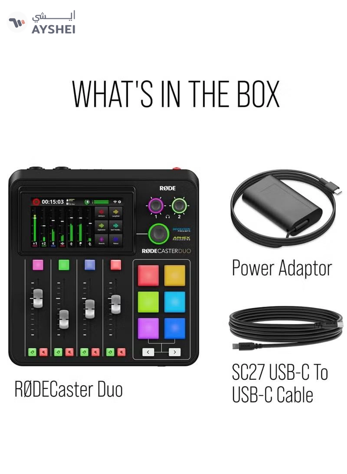 RODE Rodecaster Duo Streaming Mixer RC Duo Black-4-4