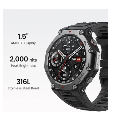 Amazfit T-Rex 3 Premium Outdoor Gps Smartwatch Onyx-5